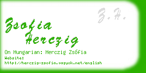 zsofia herczig business card